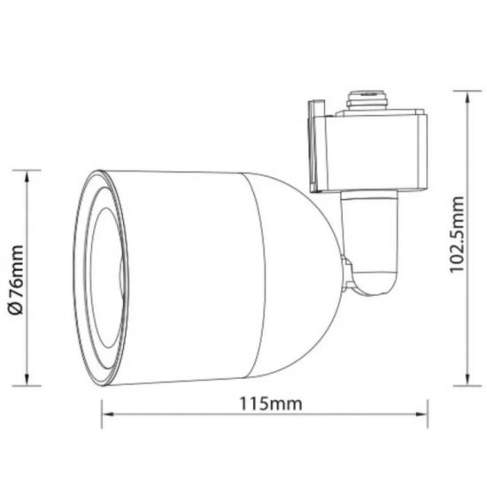 Светодиодный светильник трековый 10W 4200K черный SMD LED Horoz Arizona-10 018-027-0010