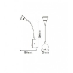 Светодиодная подсветка зеркал, картин настенная 3W 4200К POWER LED Horoz Electric Kugu 040-006-0003