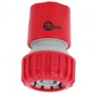 Соединитель для шланга (коннектор) с аквастопом 1/2х3/4 Intertool GE-1020