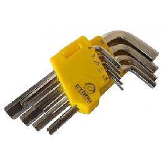Набор Г-образных ключей HEX 1.5-10мм 9 шт Сталь 48105