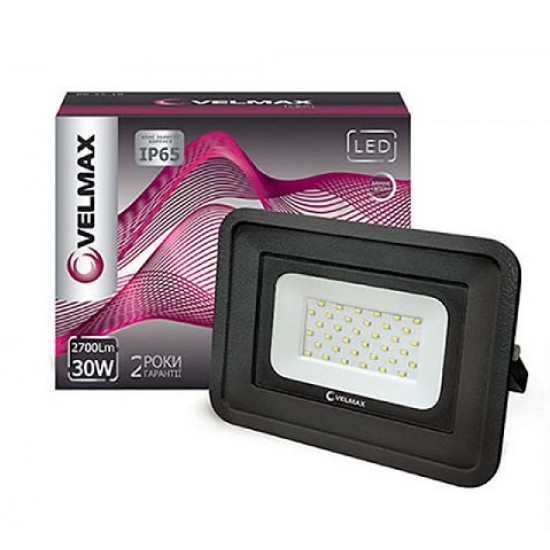 Прожектор светодиодный LED Velmax 30W 6200K 230V 26-11-30 (00-25-30)