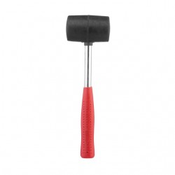 Киянка резиновая черная с металлической ручкой 340г Intertool HT-0229