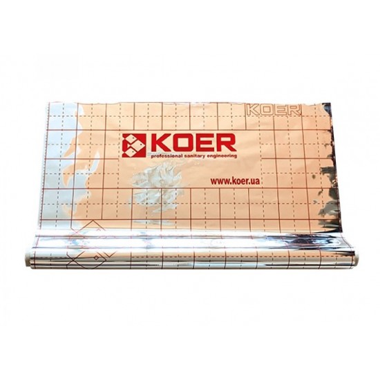 Пленка теплоотражающая металлизированная с разметкой 105 мкр рулон 50 м KOER KR3018