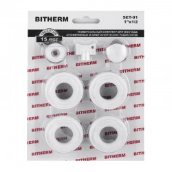 Футорки комплект универсальный 1/2 без креплений BITHERM BT0552 Футорки комплект универсальный 1/2 без креплений BITHERM BT0552
