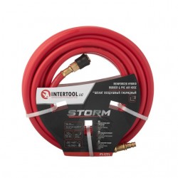 Шланг гибридный профессиональный Intertool STORM 20 атм 8х15мм 10м латунный быстроразъем PT-1771