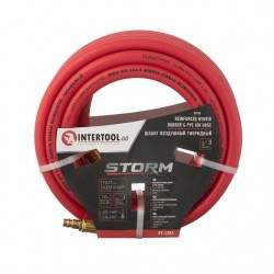 Шланг гибридный профессиональный Intertool STORM 20 атм 10х17мм 10м латунный быстроразъем PT-1781