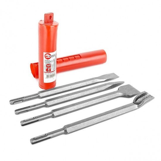 Набор зубил для перфоратора 4шт. Intertool SD-0410