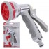 Пистолет распылитель для полива хромированый 8 функций. Zinc alloy Intertool GE-0004