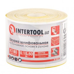 Наждачная бумага на бумажной основе K180 115 мм INTERTOOL BT-0823