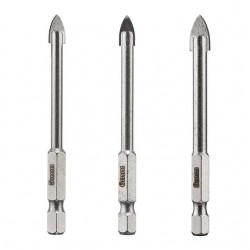 Набор сверел по стеклу и керамике 5/6/8 мм HEX 1/4 Intertool SD-0293