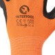 Перчатки трикотажные синтетическая оранжевая с впененным латексом 9 Intertool SP-0120