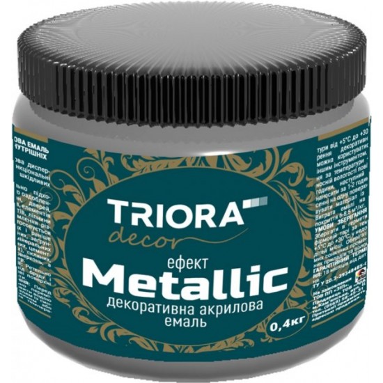 Эмаль декоративная акриловая TRIORA темное сребло 0.1 кг 946