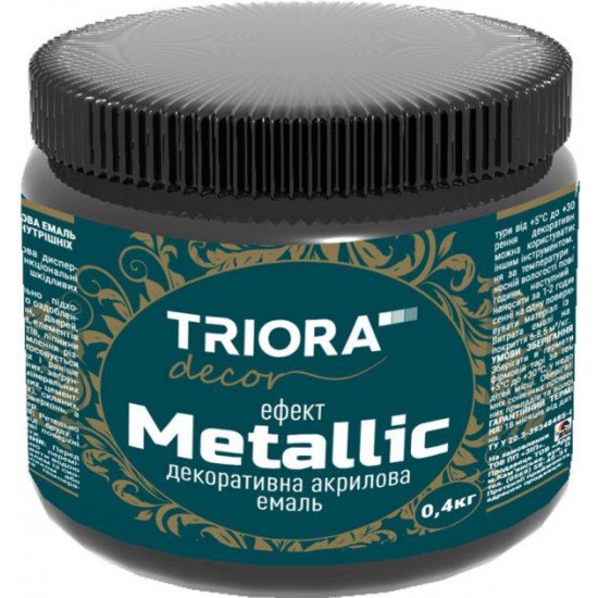 Эмаль декоративная акриловая TRIORA графит 0.1 кг 923