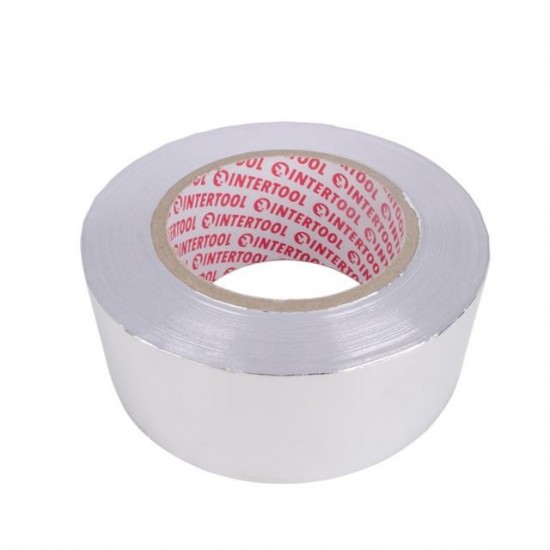 Скотч алюминиевый термостойкий 50ммх50м Intertool KT-0993