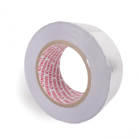 Скотч алюминиевый термостойкий 50ммх50м Intertool KT-0993