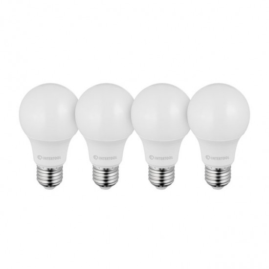 Лампы светодиодные набор 4 шт E 27 10 Вт 4000 К LL-4014 Intertool