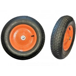 Колесо для тачки пневматическое 4.80х4.00х8 (390/90 мм)подшипник d16 Фортуна 100829