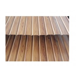 Профнастил с полимерным покрытием ПП-10 дерево глянец Венге0,4 мм Профнастил с полимерным покрытием ПП-10 дерево глянец Венге0,4 мм