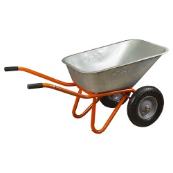 Тачка строительная двухколесная 100л 320 кг Flora 5056714 Тачка строительная двухколесная 100л 320 кг Flora 5056714