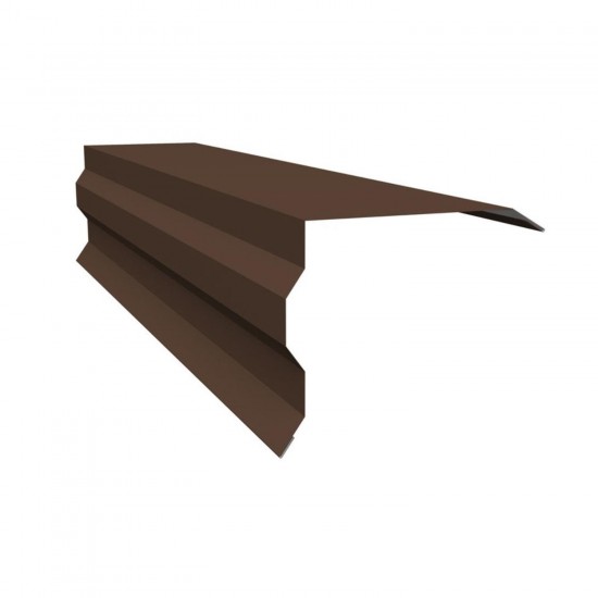 Ветровая планка фигурная 8017 0,4мм коричневый 2м
