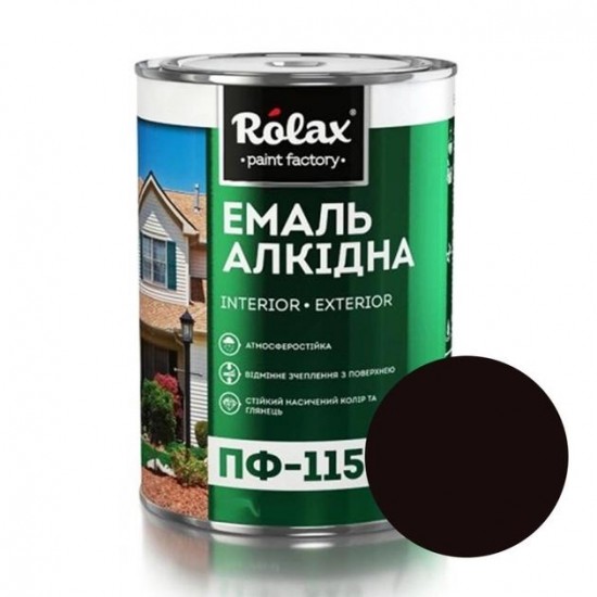Эмаль алкидная Ролакс ПФ-115 черная 2.8кг 530