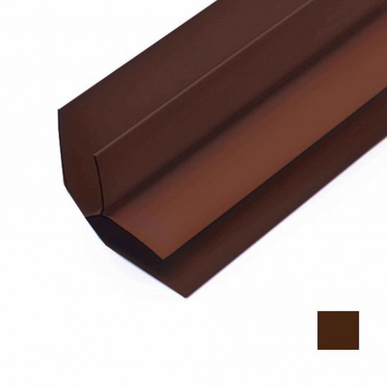 Угол внешний пластиковый универсальный монтажный для ПВХ панели Riko коричневый 8х6000 мм