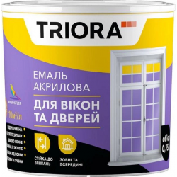 Эмаль акриловая для окон и дверей TRIORA белая 0.75 л Эмаль акриловая для окон и дверей TRIORA белая 0.75 л