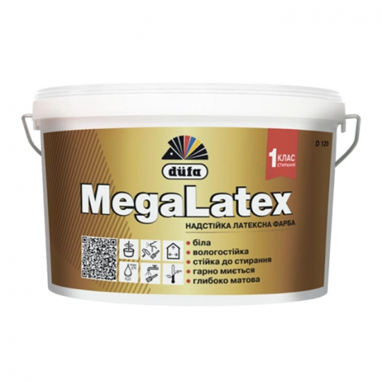 Краска Dufa MegaLatex D120 латексная для внутренних работ 3.5кг