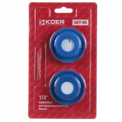 Комплект для полотенцесушителя (заглушка кран Маевского) белый KOER SET-05 KR3075