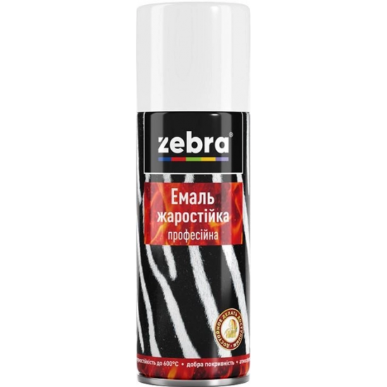 Краска высокотемпературная аэрозольная ZEBRA 20 серебро 400 мл