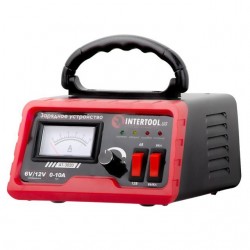 Зарядное устройство для автомобильного аккумулятора 6-12 В 0-10А 6-120 Ач Intertool AT-3020 Зарядное устройство для автомобильного аккумулятора 6-12 В 0-10А 6-120 Ач Intertool AT-3020