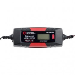 Зарядное устройство для автомобильного аккумулятора 6-12 В 4 А 230В Intertool AT-3024