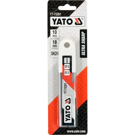 Сменные лезвия сегмент YATO 18х100 мм 10 шт YT-75261