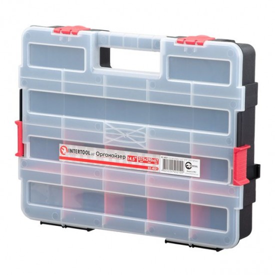 Органайзер для инструм 14.5 375х290х67 мм Intertool BX-4021