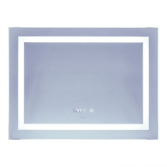 Зеркало LED (подсветка часы антизапотивание) MIXXUS WARM MR 02-80x60 MI6004