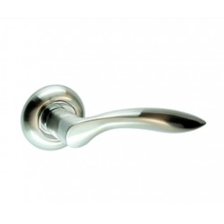 Дверная ручка на круглой розетке KEDR R10.050 AL-SN/CP 320079