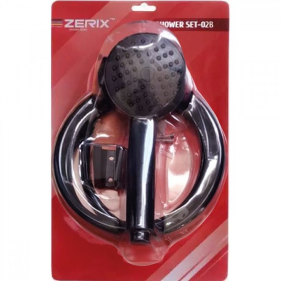 Душевой набор (лейка, шланг, кронштейн) ZERIX SHOWER SET-02B ZX4923