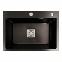 Мойка кухонная из нерж. стали 40х50 PVD Platinum Handmade с диспенсером и сушкой для посуды