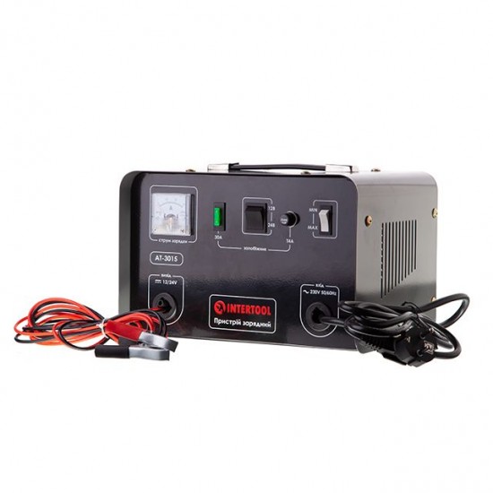Зарядное устройство для автомобильного аккумулятора 12-24 В Intertool AT-3015