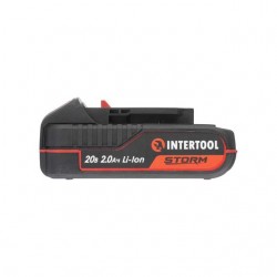 Аккумулятор 20В Li-ion 2.0 Ar индикатор уровня заряда Intertool WT-0340 Аккумулятор 20В Li-ion 2.0 Ar индикатор уровня заряда Intertool WT-0340