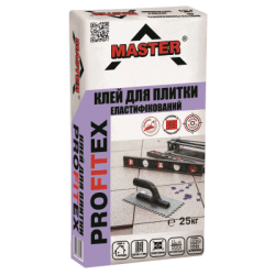 Клей для плитки Мастер Profitex эластифицированная для внутренних/внешних работ 25кг Клей для плитки Мастер Profitex эластифицированная для внутренних/внешних работ 25кг