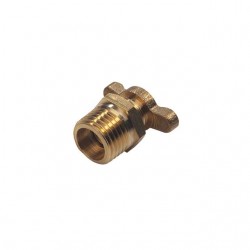 Клапан сливной латунный для компрессоров 1/4 вентиль баранчик INTERTOOL PT-5021