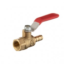 Кран шаровый воздушный латунь, внутренняя резьба 1/4 на шланг 8мм STORM INTERTOOL PT-1887