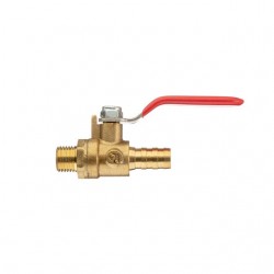 Кран шаровый воздушный латунь, наружная резьба 1/4 на шланг 10мм STORM INTERTOOL PT-1890