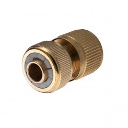 Коннектор латунный с аквастопом 1/2 на шланг 1/2 STORM INTERTOOL GE-1219 Коннектор латунный с аквастопом 1/2 на шланг 1/2 STORM INTERTOOL GE-1219