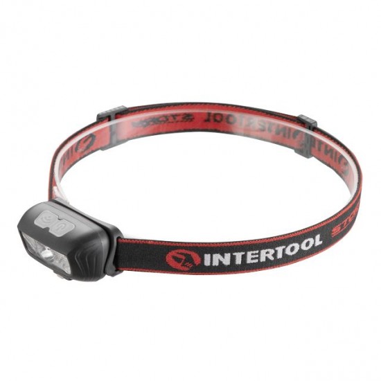 Фонарь налобный аккумуляторный 2RED SMD, 6 режимов работы, сенсор, STORM INTERTOOL LB-0310