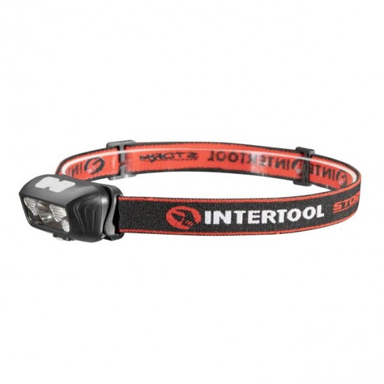 Фонарь налобный аккумуляторный 2RED SMD, 6 режимов работы, сенсор, STORM INTERTOOL LB-0310