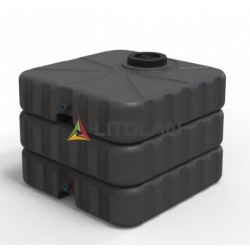Бак для душа пластиковый Litolan 50л 600х600х165 черный 002874