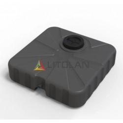 Бак для душа пластиковый Litolan 50л 600х600х165 черный 002874