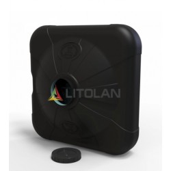 Бак для душа пластиковый Litolan 75л 600х600х275 черный 002915